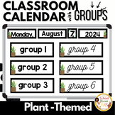 Plant Theme Calendar for Board, Plant Flip Calendar, Group