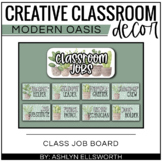 Plant Theme Classroom Jobs Bulletin Board 