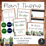 Plant-Theme Classroom Templates