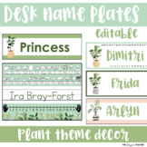 Plant Theme Editable Desk Name Plates