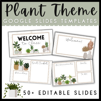 Preview of Plant Theme Editable Google Slides Template