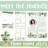 Plant Theme Editable Meet the Teacher Template