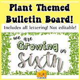 Plant Themed Bulletin Board Sixth Grade Quote