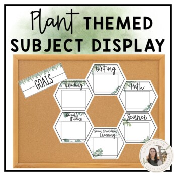 Preview of Plant Themed Classroom I Can and Goals Display - Editable!