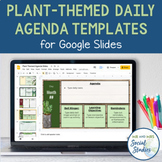 Plant Themed Daily Agenda Slides Templates for Google Driv