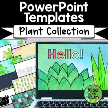 Preview of Plant Themed PowerPoint Templates & Slides with Succulents & Cacti