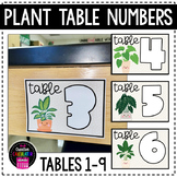 Plant Themed Table Numbers 1-9 - Classroom Decor