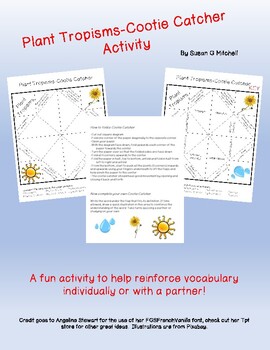 Preview of Plant Tropisms - Cootie Catcher Activity -Printable and Digital