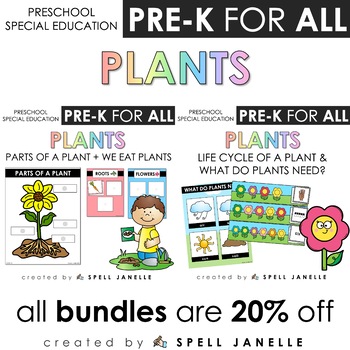 Preview of Plant Unit BUNDLE PREK FOR ALL Special Education