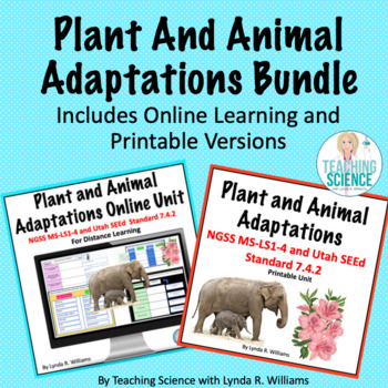 Preview of Plant and Animal Adaptations Bundle Digital and Printable
