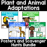 Plant and Animal Adaptations Posters and Scavenger Hunts Bundle