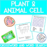 Plant and Animal Cell Crossword and Word Search Puzzles