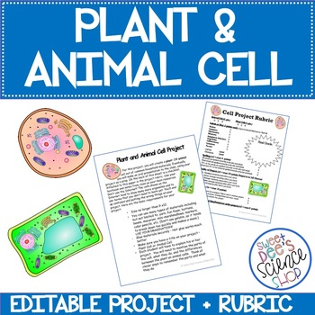 Plant and Animal Cell Project Editable by Sweet Dee's Science Shop
