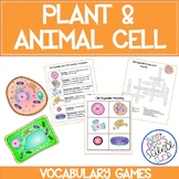 Plant and Animal Cell Vocabulary Games Bundle