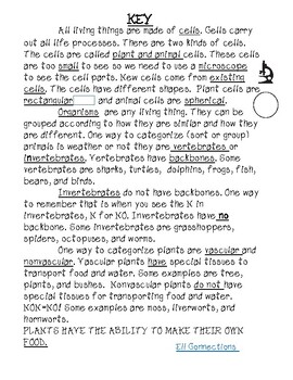 Plant and Animal Cell notes and graphic organizer English ...