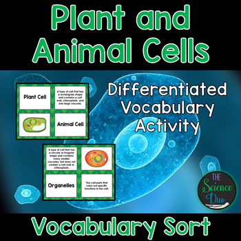 Preview of Plant and Animal Cells Vocabulary Sort