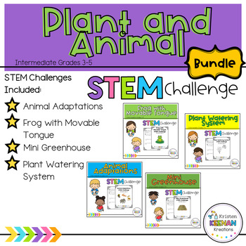 Preview of Plant and Animal STEM Challenge Bundle - Third, 3rd, Fourth, 4th, Fifth, 5th