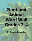 Plant and Animal Word Wall Grades 2-4