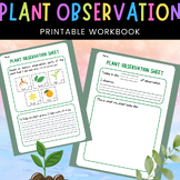 Plant observation worksheets, journal for plant life cycle