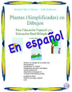 Preview of Plantas- simplificadas en imágenes para estudiantes de ed especial, bilingüe