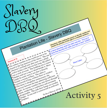 Preview of Plantation Life: Slavery DBQ 5