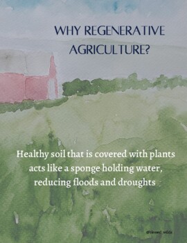 Preview of Planted Soil Stores Water - Regenerative Agriculture  Classroom Poster