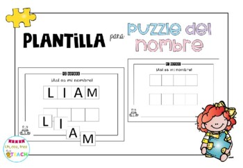 calcio Inmoralidad De tormenta Plantilla para puzzles de nombres by Un dos tres TEACH | TPT