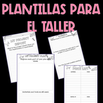 Preview of Plantillas para el aula taller de tecnología: presupuesto y memoria de proyecto
