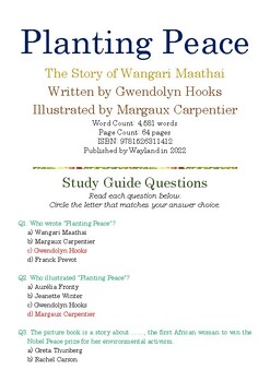 Preview of Planting Peace: The Story of Wangari Maathai; Multiple-Choice Quiz w/Answer Key