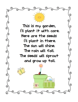 Preview of Planting Seeds Poem Freebie