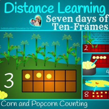 Preview of Counting Planting Seeds and Harvest Ten Frames Corn