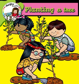 Planting a tree clip art by Artifex | Teachers Pay Teachers