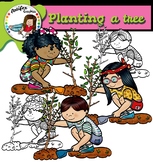 Planting a tree clip art