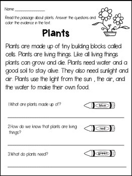 Plants Unit: Plants Close Reading Passages and Activities by Dana's