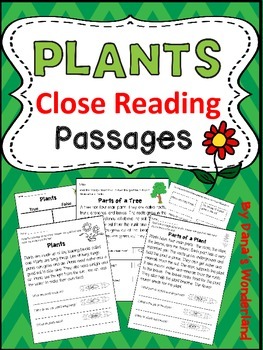 Preview of Plants Reading Comprehension Passages and Activities for 1st & 2nd Grades
