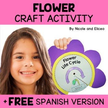 Preview of Plant Life Cycle Craft Activity + FREE Spanish