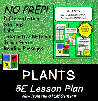 Preview of Plants 5 E Lesson Plan
