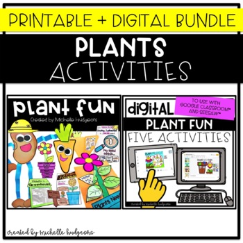 Preview of Plants Activities Digital and Printable Sets, Parts of a Plant, Plant Life Cycle