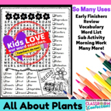 Plants Activity: Plants Vocabulary: Plants Word Search