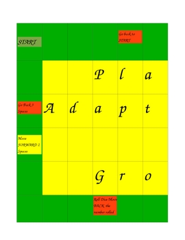 Preview of Plants Adaptations and Growth BOARD GAME