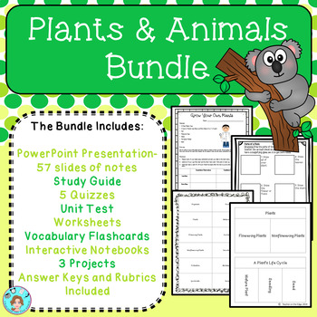 Preview of Plants & Animals Bundle – All About Organisms – Upper Elementary – No Prep