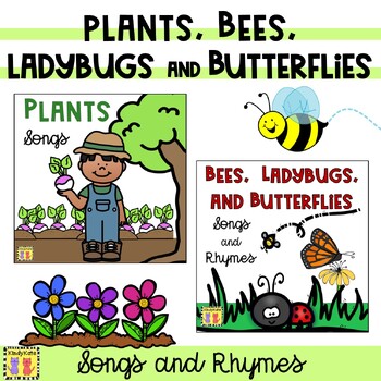 Preview of Plants, Bees, Ladybugs, and Butterflies Circle Time Songs and Rhymes, Posters