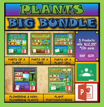 Preview of Plants Bundle: Google Slides Presentations + PPT's + Worksheets