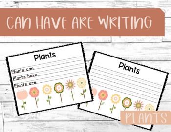 Preview of Plants Can Have Are Writing Prompt