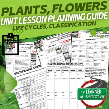 Preview of Plants Lesson Plan Guide NGSS BACK TO SCHOOL Life Science Curriculum