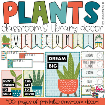 Plants Classroom Decor | Plants Library Decor | Editable | 400+ Pages