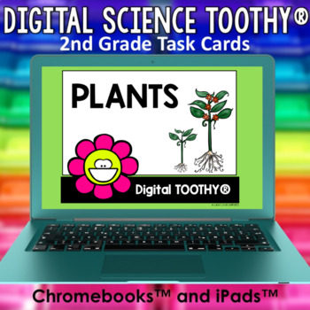 Preview of Plants Digital Science Toothy ® Task Cards | Distance Learning Games