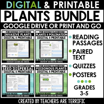 Preview of Plants Digital and Printable Quick Read Bundle