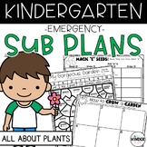 Plants Kindergarten Emergency Sub Plans | April | NO PREP 