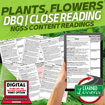 Preview of Plants & Flowers Science Reading Comprehension Passages and Questions Google